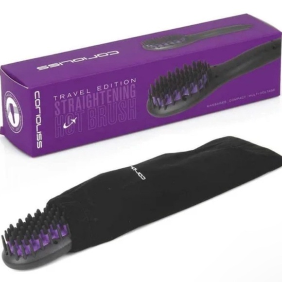 Corioliss Straightening Hot Brush - Travel Edition 
Black/Purple, Teal, or Coral - Picture 3 of 7